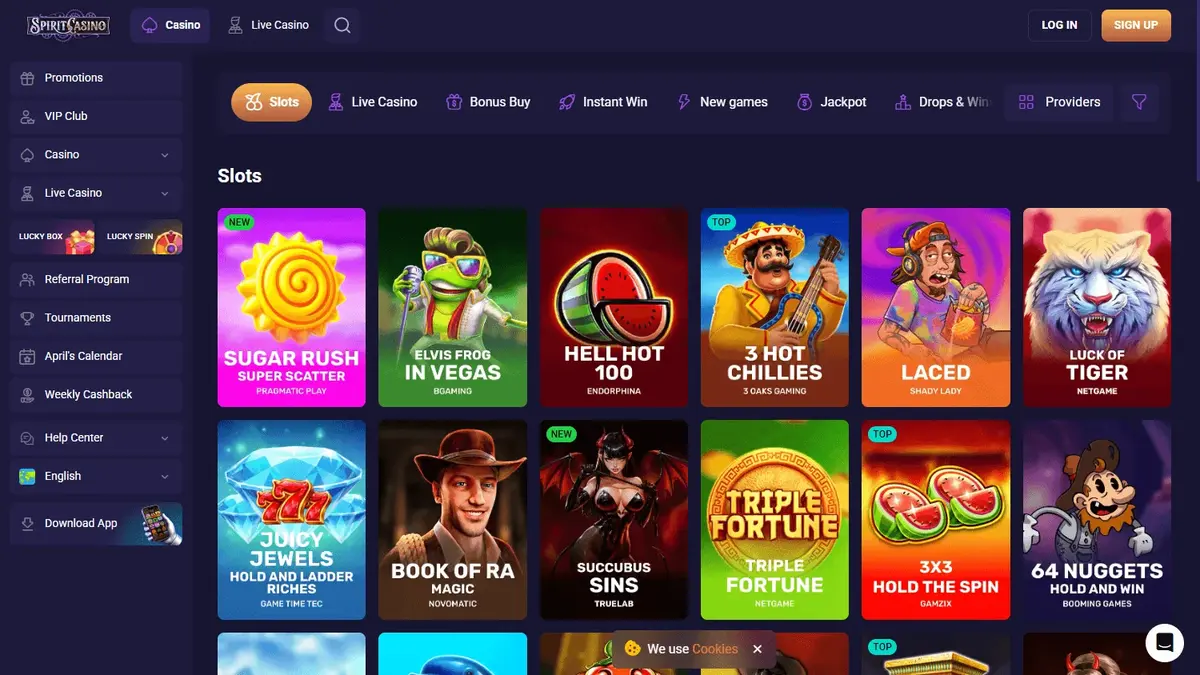 Spirit Casino screenshot